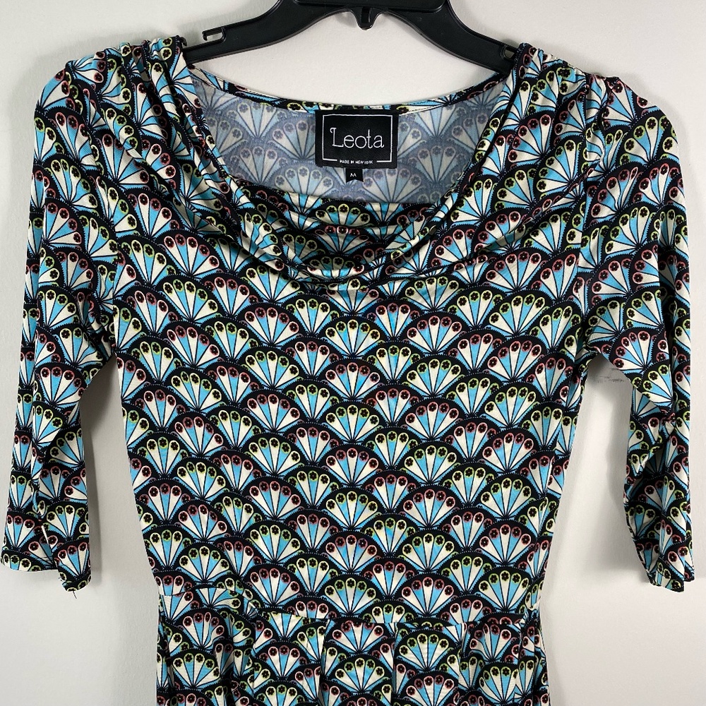 Leota Chase and Wonder Cowl Neck Career Dress Size M